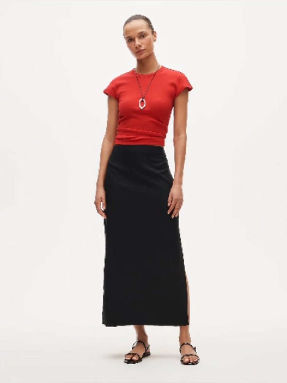 J. Crew Column skirt in Gramercy linen blend